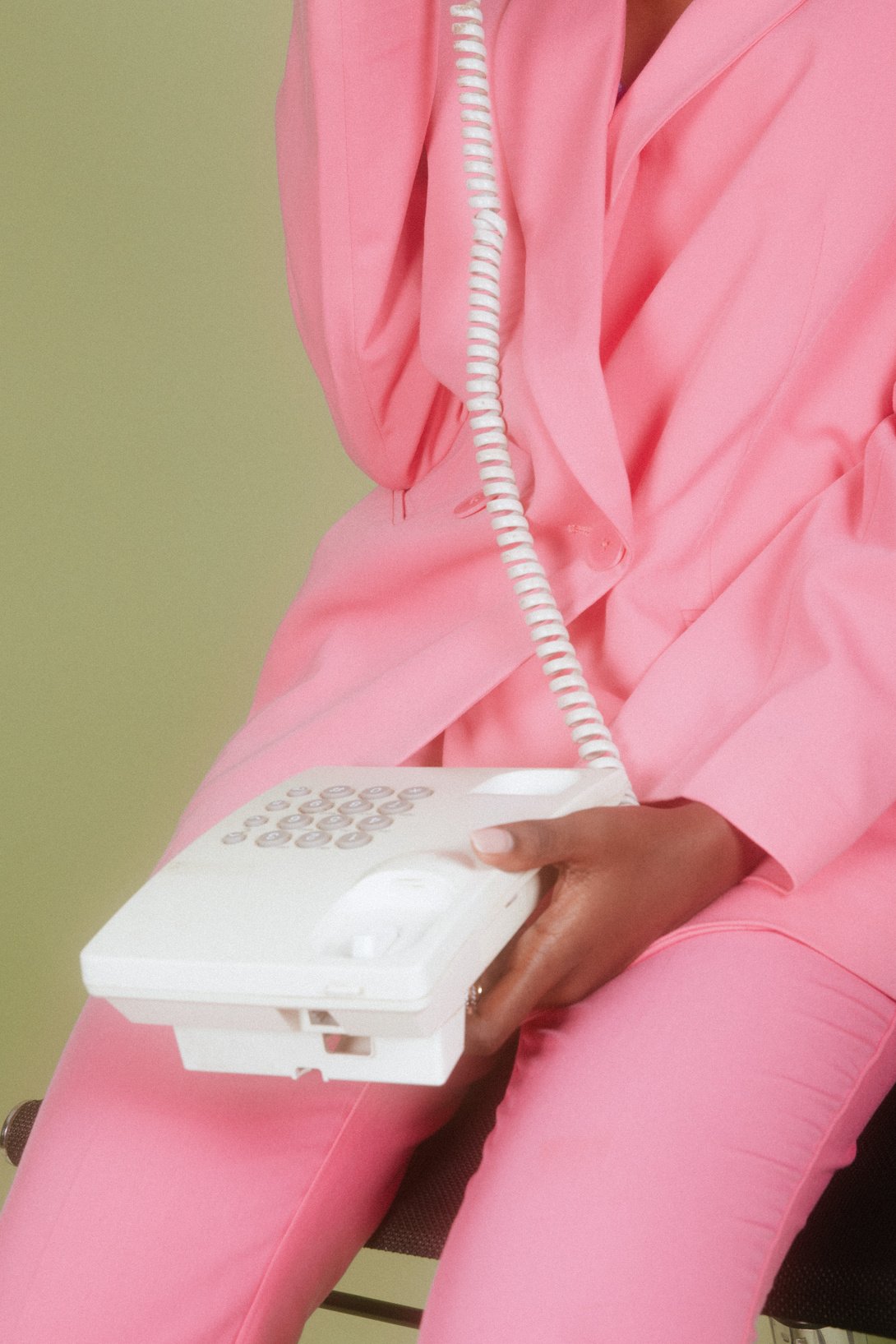 Woman Workplace Professional Holding a Telephone